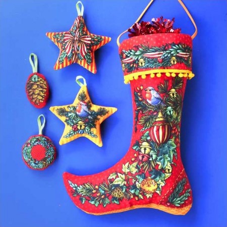 Kit de couture - Botte et décorations de noël