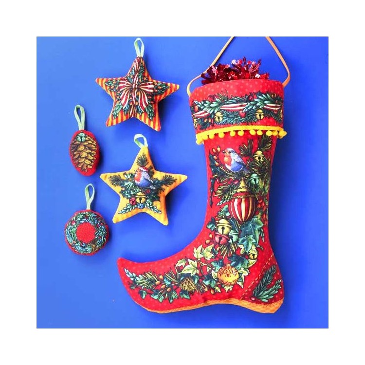 Kit de couture - Botte et décorations de noël