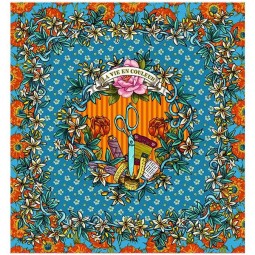 Tissu Odile Bailloeul - Panneau mercerie tatoo