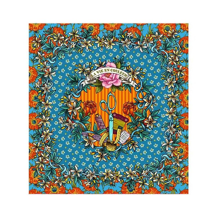 Tissu Odile Bailloeul - Panneau mercerie tatoo