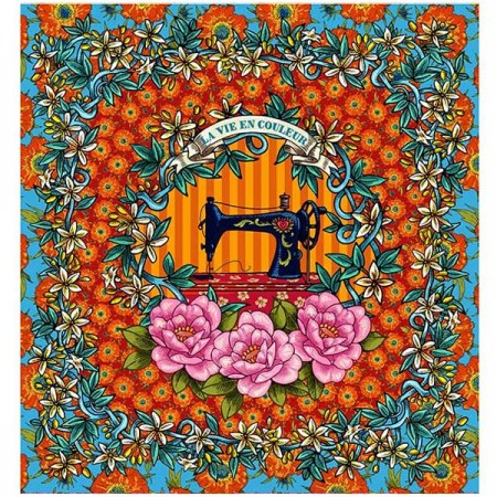 Tissu Odile Bailloeul - Panneau machine tatoo