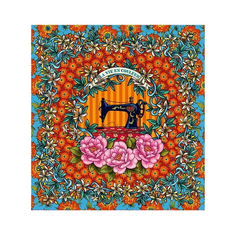 Tissu Odile Bailloeul - Panneau machine tatoo