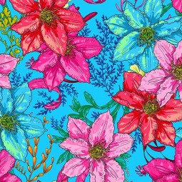 Tissu Odile Bailloeul - Elixir bleu