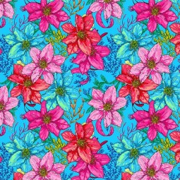 Tissu Odile Bailloeul - Elixir bleu