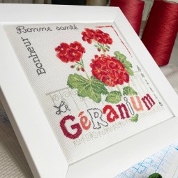 Fiche de broderie Lilipoints - Le Géranium