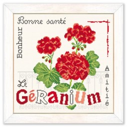 Fiche de broderie Lilipoints - Le Géranium