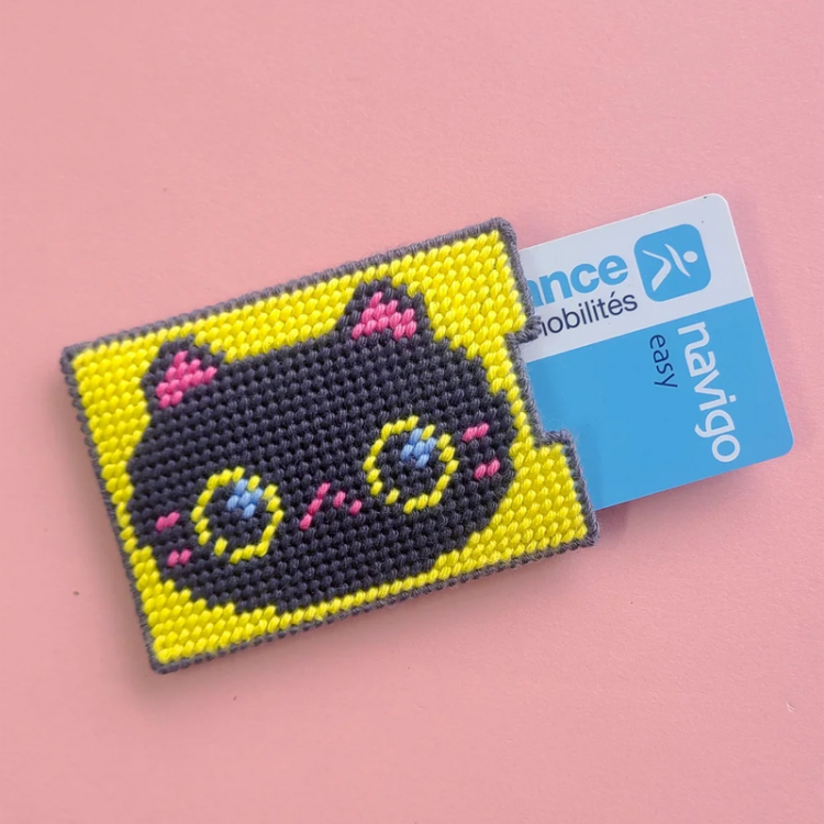 Kit Canevas Fatal - Porte carte Kittens