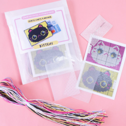 Kit Canevas Fatal - Porte carte Kittens