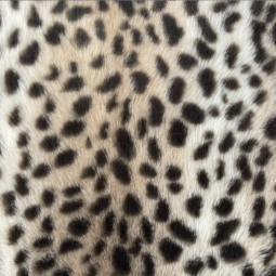 Tissu fausse fourrure - Guepard galet et marron
