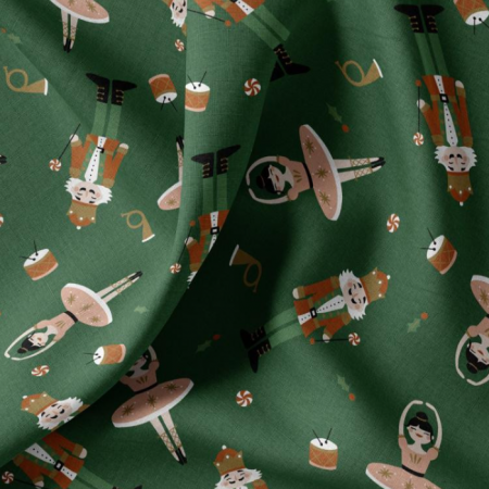 Tissu coton - Casse noisette