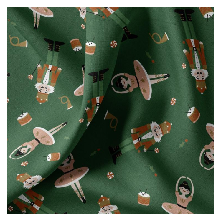 Tissu coton - Casse noisette