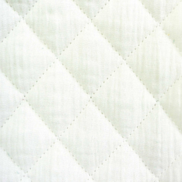 Tissu matelassé double gaze - Blanc
