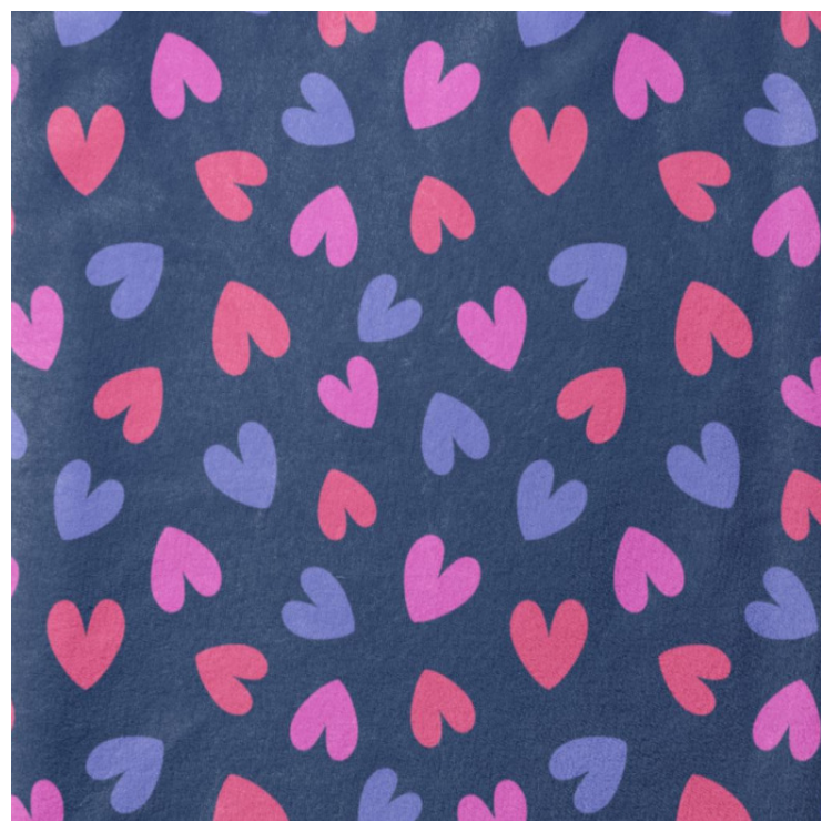 Tissu polaire doudou double face - Amiri marine et rose