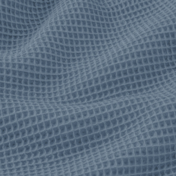 Tissu nid d'abeille souple - Pierre bleu