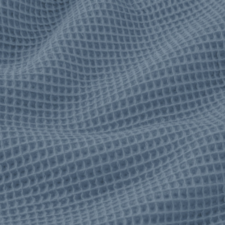 Tissu nid d'abeille souple - Pierre bleu