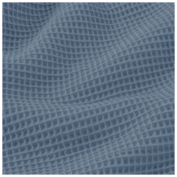 Tissu nid d'abeille souple - Pierre bleu