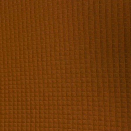 Tissu nid d'abeille souple - Caramel