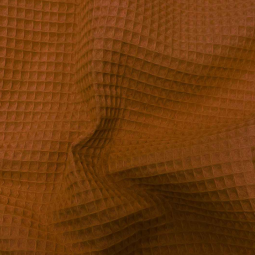 Tissu nid d'abeille souple - Caramel