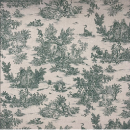 Tissu - Mini pastorale Ivoire vert