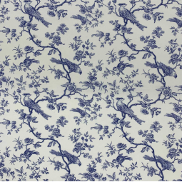 Tissu coton - Mini mésange bleu