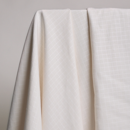 Tissu Atelier Brunette - Little tile off-white