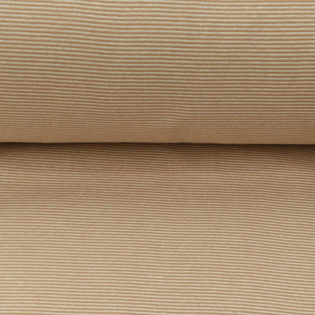 Tissu Bord-côte biologique - Beige