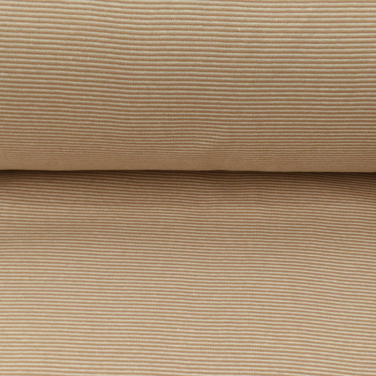 Tissu Bord-côte biologique - Beige