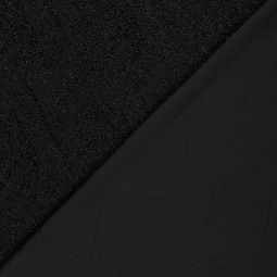 Tissu jersey polyester lurex noir