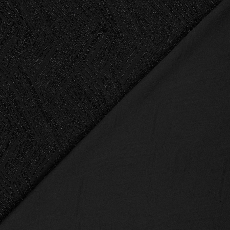 Tissu jersey polyester lurex noir