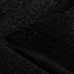 Tissu jersey polyester lurex noir