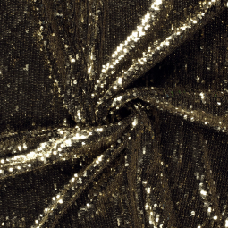 Tissu velours scintillant doré
