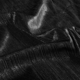 Tissu plissé foil noir