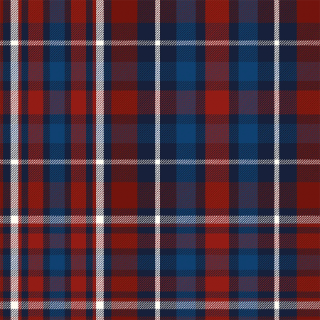 Tissu flanelle - Carreaux rouge et bleu