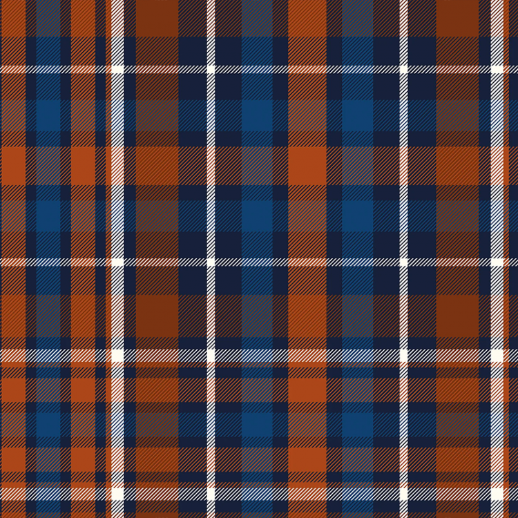 Tissu flanelle - Carreaux marron et bleu