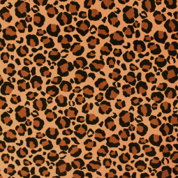 Tissu velours côtelé fin - Léopard saumon