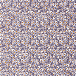 Tissu jersey velours - Fleurs pourpre