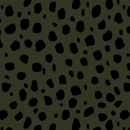 Tissu Déperlant polaire - Panthère vert