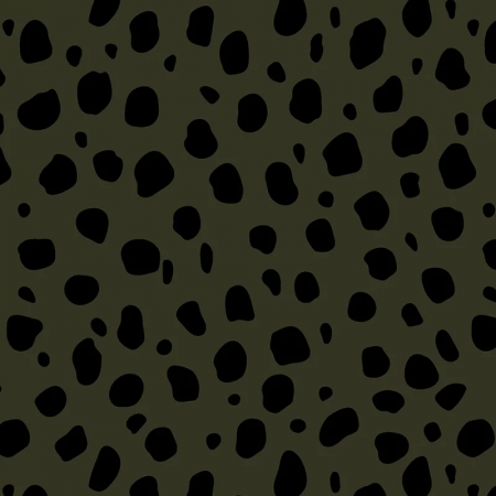 Tissu Déperlant polaire - Panthère vert