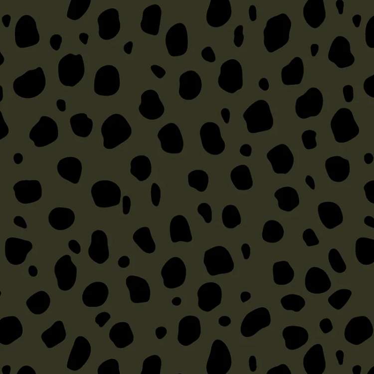 Tissu Déperlant polaire - Panthère vert