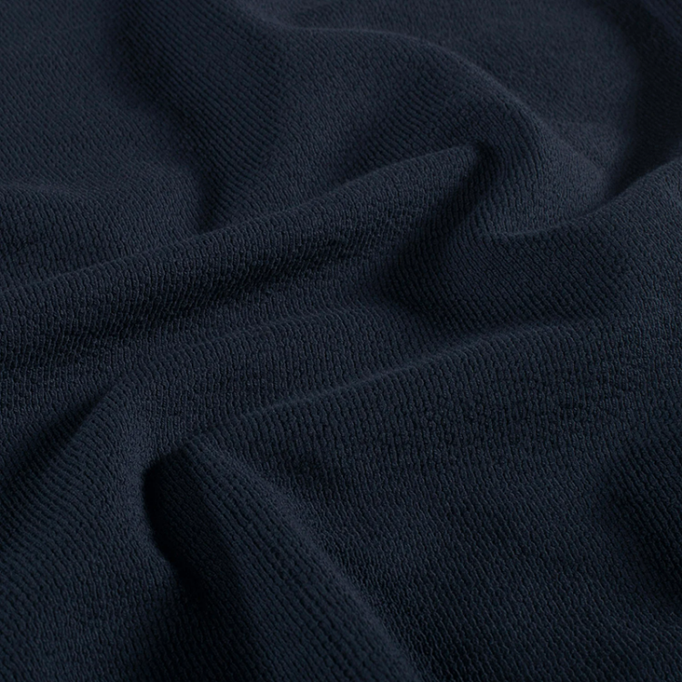 Tissu terry crêpe - Marine