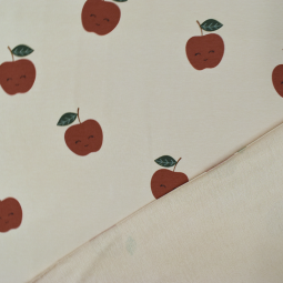 Tissu french terry - Pomme