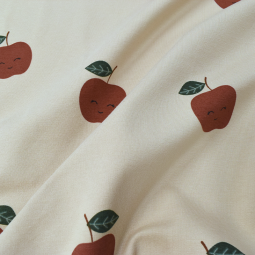 Tissu french terry - Pomme