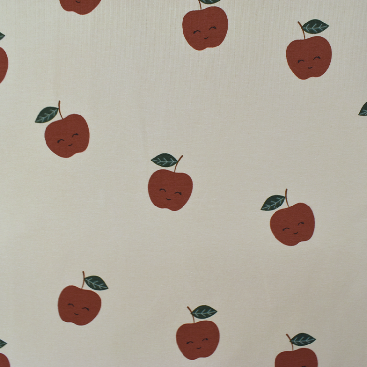 Tissu french terry - Pomme