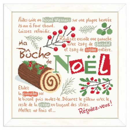 Fiche de broderie Lilipoints - Ma bûche de noël