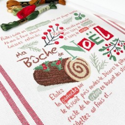 Fiche de broderie Lilipoints - Ma bûche de noël