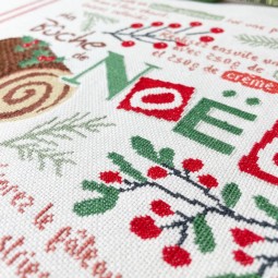 Fiche de broderie Lilipoints - Ma bûche de noël