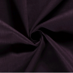 Tissu ramie et lin - Aubergine