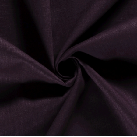 Tissu ramie et lin - Aubergine