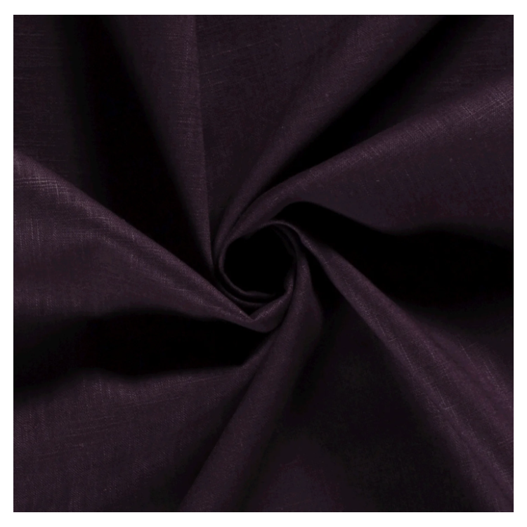 Tissu ramie et lin - Aubergine