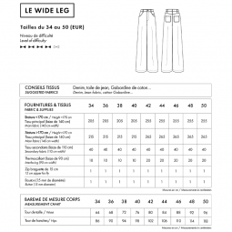 Patron Atelier Brunette - Le wide leg